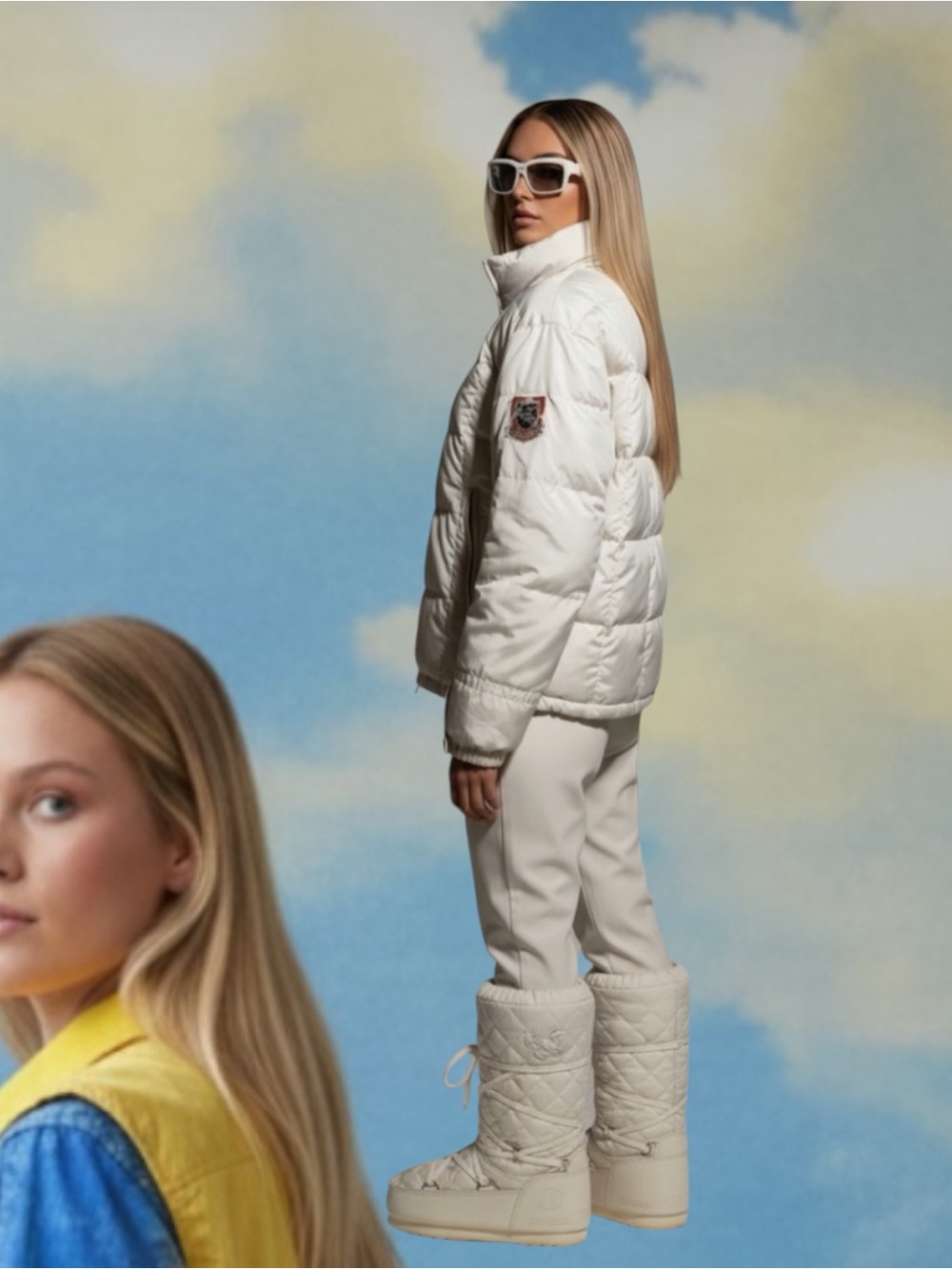Bogner Cream White Puffer Jacket